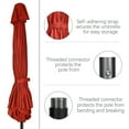 thumbnail image 5 of Scafild | 7.5 Ft Solar LED Light Patio Umbrella Outdoor W/ Easy Tilt - Red, 5 of 7