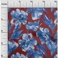 thumbnail image 2 of oneOone Cotton Poplin Twill Medium Blue Fabric Florals Quilting Supplies Print Sewing Fabric By The Yard 56 Inch Wide, 2 of 6