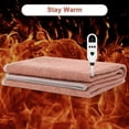 thumbnail image 6 of Electric Heating Blanket 63x31.5in Soft Flannel Heated Blanket with 9 Temperature Settings & 4 Timer ETL Certified Machine Washable for Bed Sofa OfficeBrown, 6 of 6