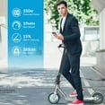 thumbnail image 3 of HiQiS 350W Electric Scooter, 18-21 Miles Range, 19 MPH Top Speed, Foldable Commuting E-Scooter with Dual Braking and APP Control for Adults and Teens Blue, 3 of 10