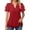 Red, variant on Rhuody Women's Tops Crewneck Tee Summer Blouse With Peplum Hem And Flutter Sleeves Chiffon T Shirt Fashion Clothes Blue Xl