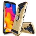 thumbnail image 4 of for 6.4" LG V40 ThinQ Brushed Metal Hybrid Grip Shockproof Ring Kick Stand TPU/Hard Case Gold, 4 of 4