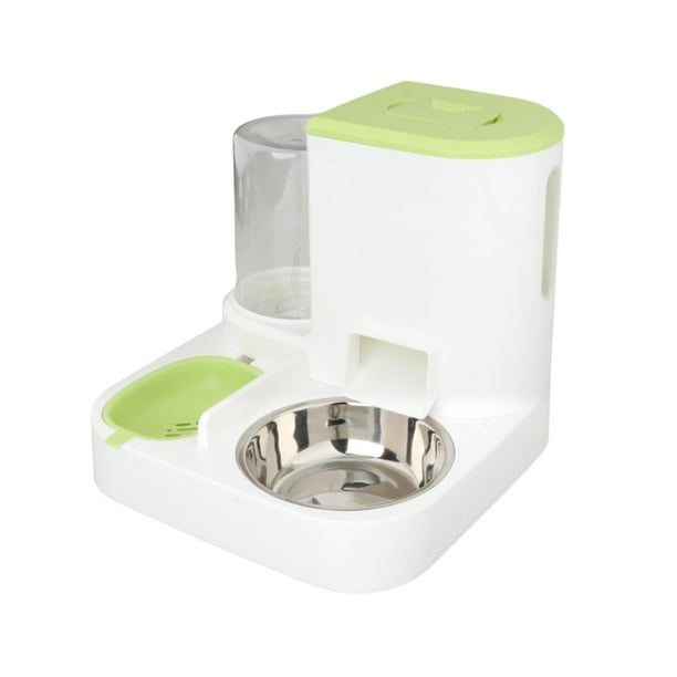 Automatic Pet Feeder Waterer Cat Feeder and Water Dispenser Double Bowl
