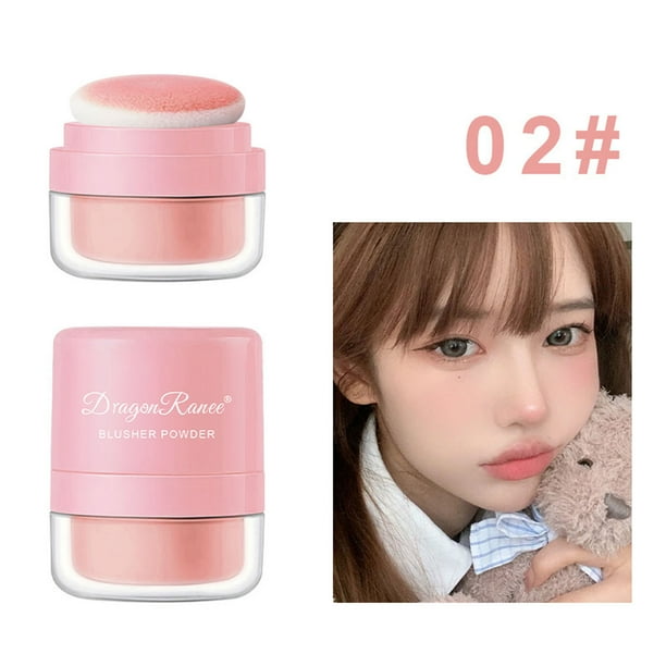 Fiudx Rubber In Polvo, Rubor Iluminador In Bruma Suave, Polvos Finos y Delicados En Brillo, Maquillaje En Acabado Mate Natural, Uso Diario Informal, Look Deslumbrante para Chicas, Diseño Compacto