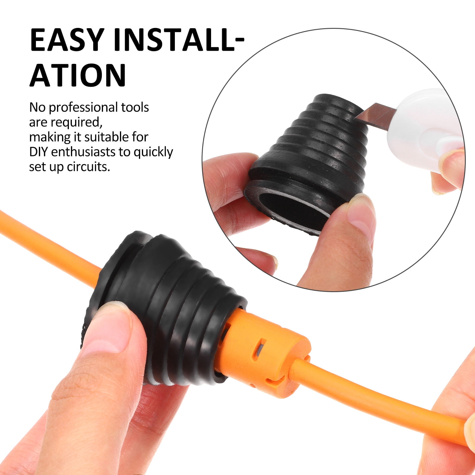 Pretyzoom 42Pcs Rubber Hole Plugs for Round Holes Black Dual Sided Grommet Kit Durable Wire Protection