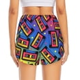 thumbnail image 2 of Lsque Vintage Audio Cassettes Printed Women's Running Shorts with Liner Pockets,Elastic Quick Dry Workout Athletic Gym Yoga Shorts,Womens High Waist Shorts-XX-Large, 2 of 9