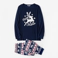 thumbnail image 7 of PatPat Christmas Deer and Letters Print Navy Family Matching Long-sleeve Pajamas Sets (Flame Resistant), 7 of 7