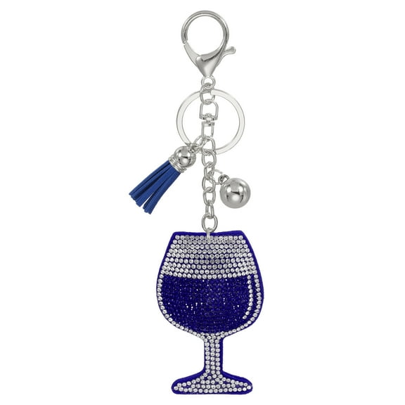 Uxcell Rhinestone Keychain Bling Keychain Accessories Cute Crystal Key Chain Blue