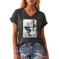 thumbnail image 4 of JCCXIN Womens T Shirts V Neck Parton Graphic Tee Shirt Vintage Dolly T-shirt Retro Country Music T Shirt, 4 of 6