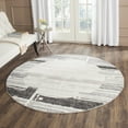 thumbnail image 2 of SAFAVIEH Evoke Roydon Abstract Bordered Area Rug, Cream/Dark Grey, 5'1" x 7'6", 2 of 9