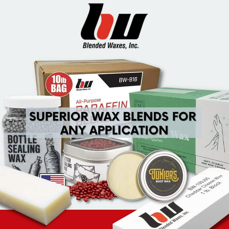 Blended Waxes, Inc. 1 lb. Block - Household Paraffin Wax for