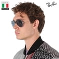 thumbnail image 5 of Ray-Ban RB3025 AVIATOR CLASSIC POLARIZED Pilot Shaped Sunglasses for Men & Women - Includes Official Rayban Eyewear Kit - Ideal Formal & Casual Wear Sunglasses - Blue Lens, 5 of 7