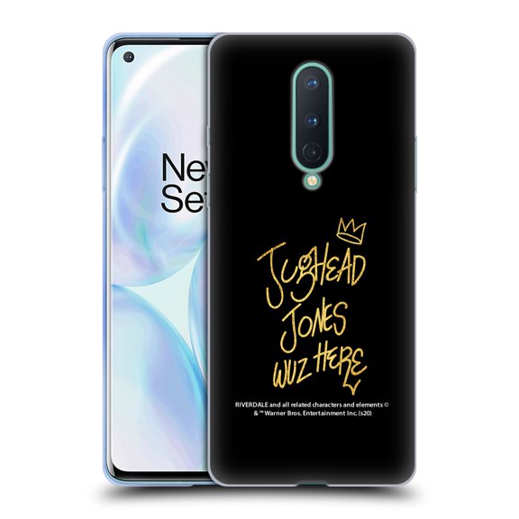Head Case Designs Officially Licensed Riverdale Jughead Jones Jughead Wuz Here Black Gold Soft Gel Case Compatible with OnePlus 8 5G