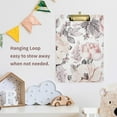 thumbnail image 6 of FMSHPON Pink Flowers RosesLeaves White Clipboard Hardboard Wood Nursing Clip Board and Pull for Standard A4 Letter 13x9 inches, 6 of 7
