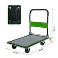 thumbnail image 6 of Foldable Dolly Cart 660lbs Hand Truck Swivel Wheels Push Platform Hand Cart for Loading and Storage, Warehouse, 6 of 6