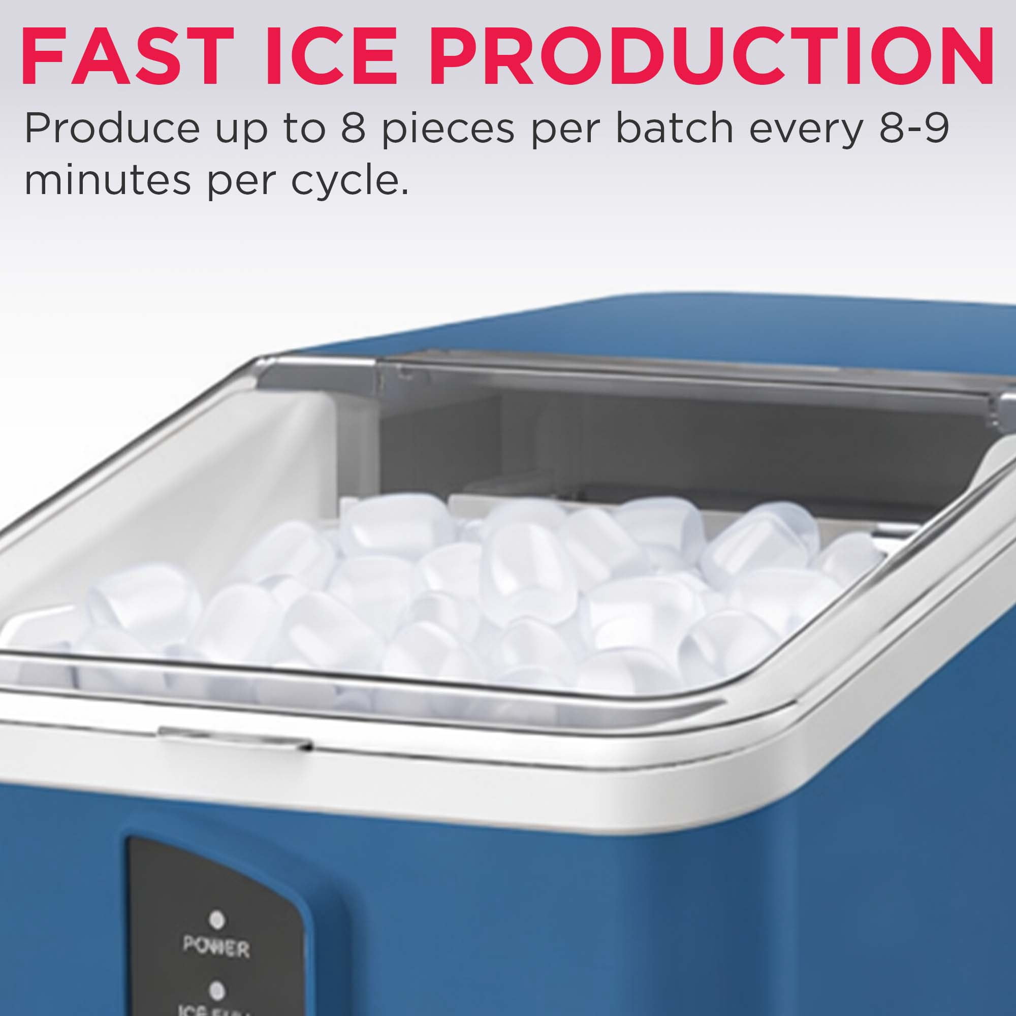 Frigidaire 26 Lbs. Countertop Ice Maker, Bullet Shaped Ice, Azure