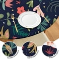 thumbnail image 4 of Pioneer Flower Floral Print Pattern Round Fitted Tablecloth with Elastic Edge,Dining Table Cover Waterproof,Outdoor Round Tablecloth for Camping,Dining,Indoor and Outdoor, 4 of 7