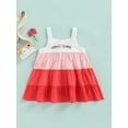 thumbnail image 2 of Kiapeise Toddler Girl Summer Sweet Dress Flower Embroidery Sleeveless Suspender One-Piece Infant Girl Sling Princess Dress, 2 of 8