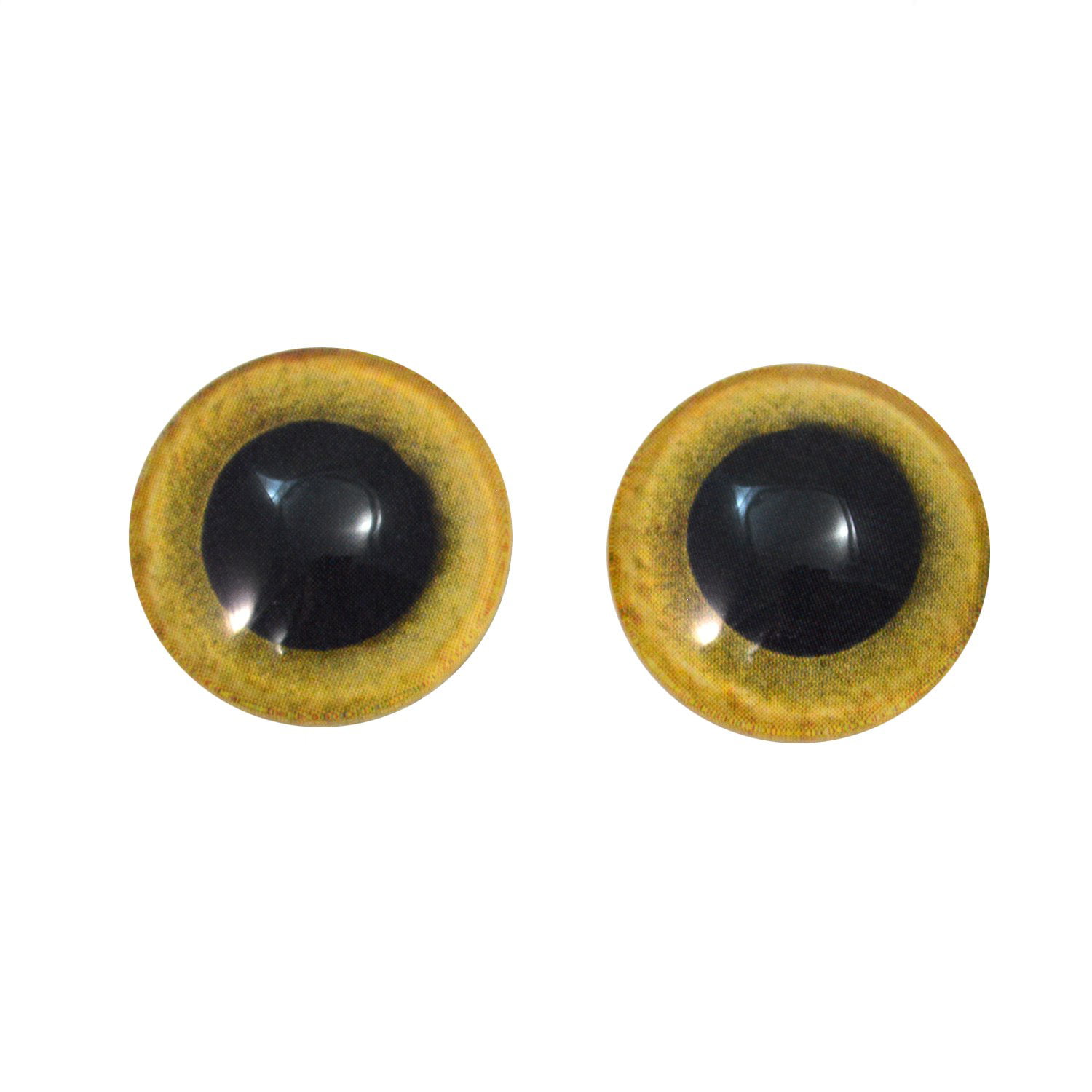 Yellow Glass Eyeballs Realistic Owl Animal Taxidermy Eyes 16mm 