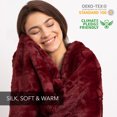 thumbnail image 4 of Everlasting Comfort Luxury Polyester Throw Blanket - Soft, 65”x50” (Dark Red), 4 of 8