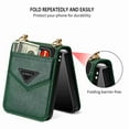 thumbnail image 6 of Decase for Z Flip 4 Case, Galaxy Z Flip 4 Wallet Case with Strap Lanyard Crossbody & Card Holder, Leather Protective Phone Case Cover with Adjustable Shoulder Strap, Green, 6 of 6