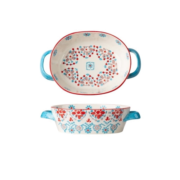 Casserole Dishes for Oven Ceramic Baking Dishes, Bakeware Sets with Handles, Lasagna Pan for Cake,Microwave, Dishwasher Safe
