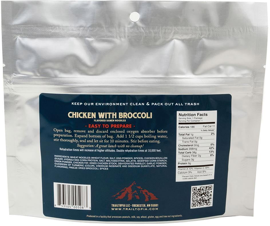 Trailtopia 704055 Chicken & Broccoli Ramen Noodles