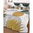 thumbnail image 3 of Quilts Twin XL Size, Green Yellow Boho Soft Comforter Bedding Set for Bed, Modern Abstract Geometric Lightweight Quilted Bedspread with Pillow Cover(2 Pieces) for All Season, 68x98 Inch, 3 of 6