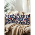 thumbnail image 2 of Outdoor Pillows Waterproof, Farmhouse Bunnies Bedding Throw Pillows with Insert for Couch Sofa Bed, Navy Blue Country Flowers Botanical 12x20 Inch Pillowcases Decorative Camping Patio Pillow Set of 2, 2 of 8