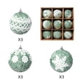 thumbnail image 2 of 9Pcs 8Cm Colorful Knitted Patterns Foam Christmas Ball Ornament Set For Tree And Party Decor, 2 of 4
