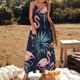 thumbnail image 2 of Flamingo Pattern Design Sleeveless Dress Woman Fashion Long Dresses Women's Summer Suit Dress 2025, 2 of 7