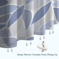 thumbnail image 6 of Blue Leaf Pattern Shower Curtain 36"x72" ,Bathroom Decorative Shower Curtains Set with 12 Hooks,Modern Waterproof Washable Shower Curtain, 6 of 6