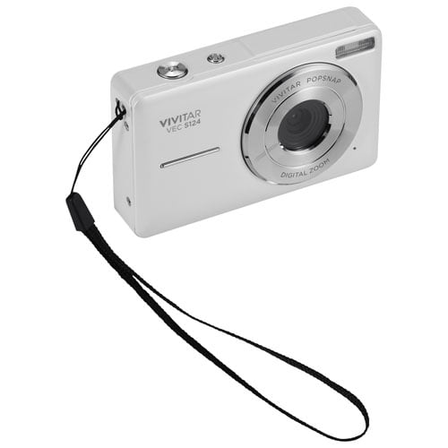 Vivitar VES124 44MP 3x Zoom Digital Camera – White (Open Box