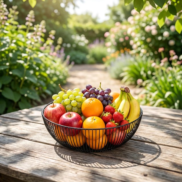 AURARMLET Cesta De Almacenamiento Para Y Verduras Con Ventilación Y Material De Hierro