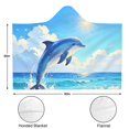 thumbnail image 3 of Summer Ocean Dolphin Wearable Blanket Hoodies for Women Men Adults Dolphin Lovers Warm Cozy Sunny Summer Sea Dolphins Hooded Blankets for Travel Sofa Decor Birthday Gifts 60x80 Inch, 3 of 5
