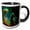 Black/White, variant on 3drose, Galaxy and Nebula - Eagle Nebula Pillars, 15oz Two-tone Yellow Mug