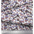 thumbnail image 1 of Soimoi Cotton Voile Fabric Burger Food Print Fabric by the Yard 42 Inch Wide, 1 of 1