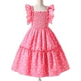 thumbnail image 3 of uublik Princess Dresses for Girls Size 8-12 Sleeveless Loose Flowy Tiered Casual Holiday Dresses Pink, 3 of 4