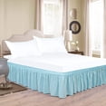 thumbnail image 5 of CXYYY Solid Color Bedding Elastic Bed Apron Dust Proof Bedspread Non Bed Skirt * Blue, 5 of 5