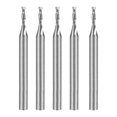 thumbnail image 1 of Unique Bargains 5PCS 1/8' Shank 1.5mm x 6mm Carbide Flat Nose End Mill Cutter CNC Router Bits, 1 of 3