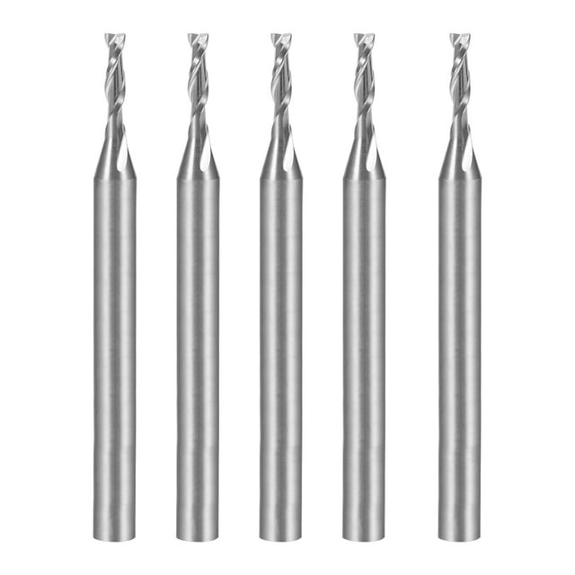 Unique Bargains 5PCS 1/8' Shank 1.5mm x 6mm Carbide Flat Nose End Mill Cutter CNC Router Bits