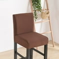 thumbnail image 2 of Stretch Bar Stool Covers, Soft Barstool Slipcover Elastic Spandex Furniture Chair Seat Cover with Elastic Bottom Dining Chair Covers Machine Washable for Living Room-Purple-Set of 2, 2 of 8