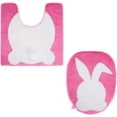 thumbnail image 2 of Dalrosia Easter Bunny Bathroom Rugs Sets with Toilet Lid Cover Non Slip Soft Washable Bath Rugs and Mats Set, 2 of 8
