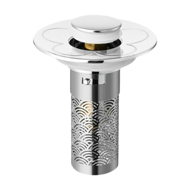 Filtro de desagüe tipo empuje para lavabo, colador de desagüe para fregadero, tapón antiobstrucción para lavabo de baño, tapón para cocina y hotel.