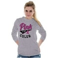 thumbnail image 5 of My Color Pink Breast Cancer Awareness Women's Long Sleeve T Shirt Brisco Brands M, 5 of 6