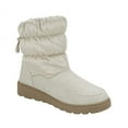 thumbnail image 2 of Soda Style Snow - Faux Fur Lining Micro suede Soft Nylon Ankle Fashion Bootie w/Adjustable Elastic Beige Light Stone 11, 2 of 5