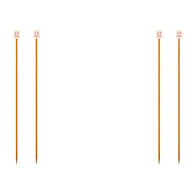 kurtrusly Color Random Knitting Needles Glove Portable Aluminum Weaving Needle Handknitting Tool Needleworking Equipment 3.5mm 2Set