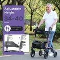 thumbnail image 6 of COSYWILL Rollator Walkers with Seat for Seniors, Foldable 10" Big Wheels All Terrain Rolling Walker,Adjustable Handles, Mobility Walker for Seniors,Purple, 6 of 9