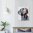 thumbnail image 3 of Nawypu  Black Labrador Dog Pet Animal Watercolor Painting Canvas Wall Art, 16x20 inch, Multi-Color, 3 of 4