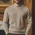 thumbnail image 4 of Men's Turtleneck Sweater Long Sleeve Ribbed Knit Pullover Slim Fit Casual Top, 4 of 5